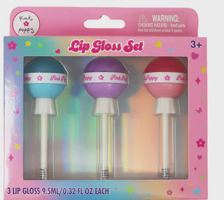 Pink Poppy Lollipop Lipgloss Set
