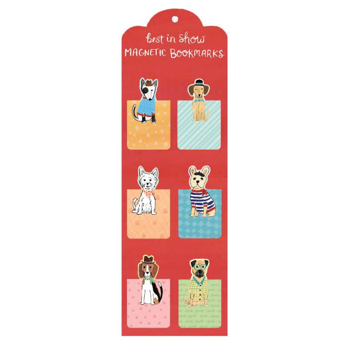 Galison Best In Show Pack/6 Magnetic Bookmarks