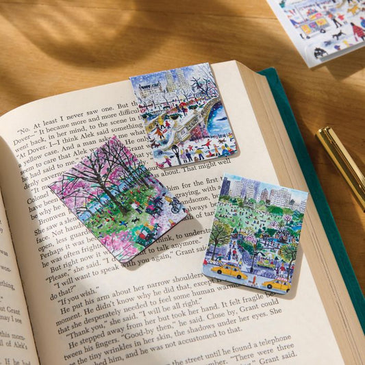 Galison Walk In The Park Pack/3 Magnetic Bookmarks