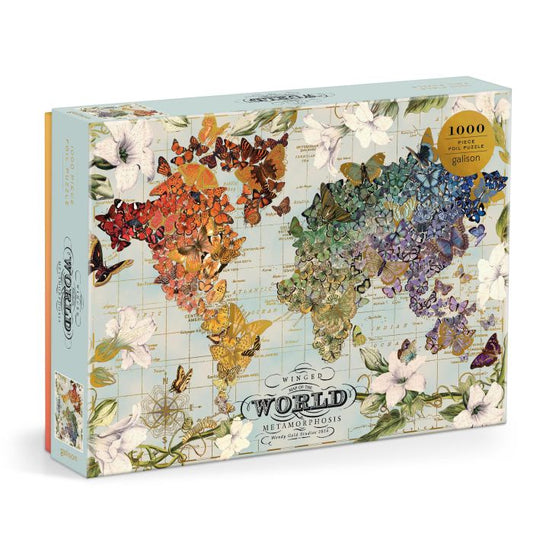 Galison Winged World Metamorphasis 1000pc Foil Puzzle