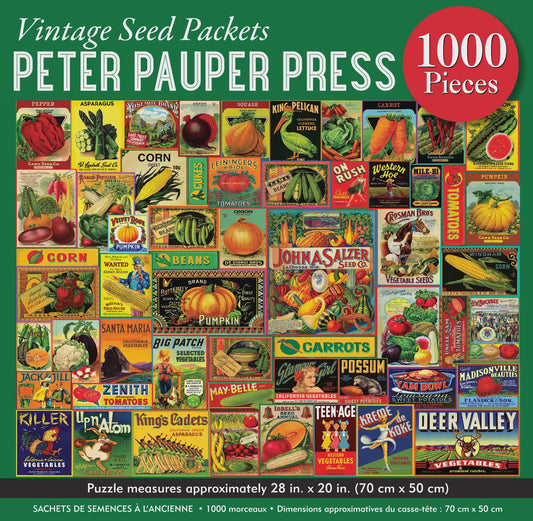 Peter Pauper 1000pc Puzzle - Vintage Seed Packets