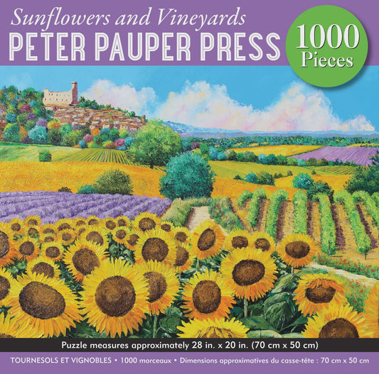 Peter Pauper 1000pc Puzzle - Sunflowers & Vineyards