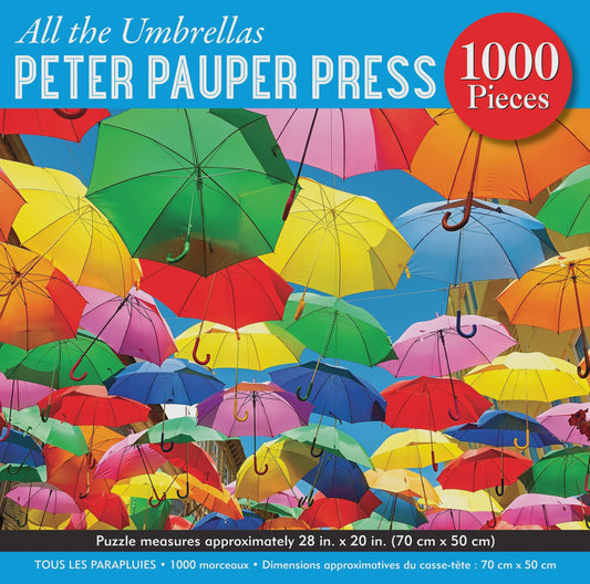 Peter Pauper 1000pc Puzzle - All the Umbrellas