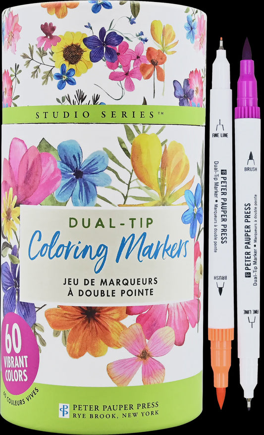 Peter Pauper Dual Tip Colouring Markers Set/60