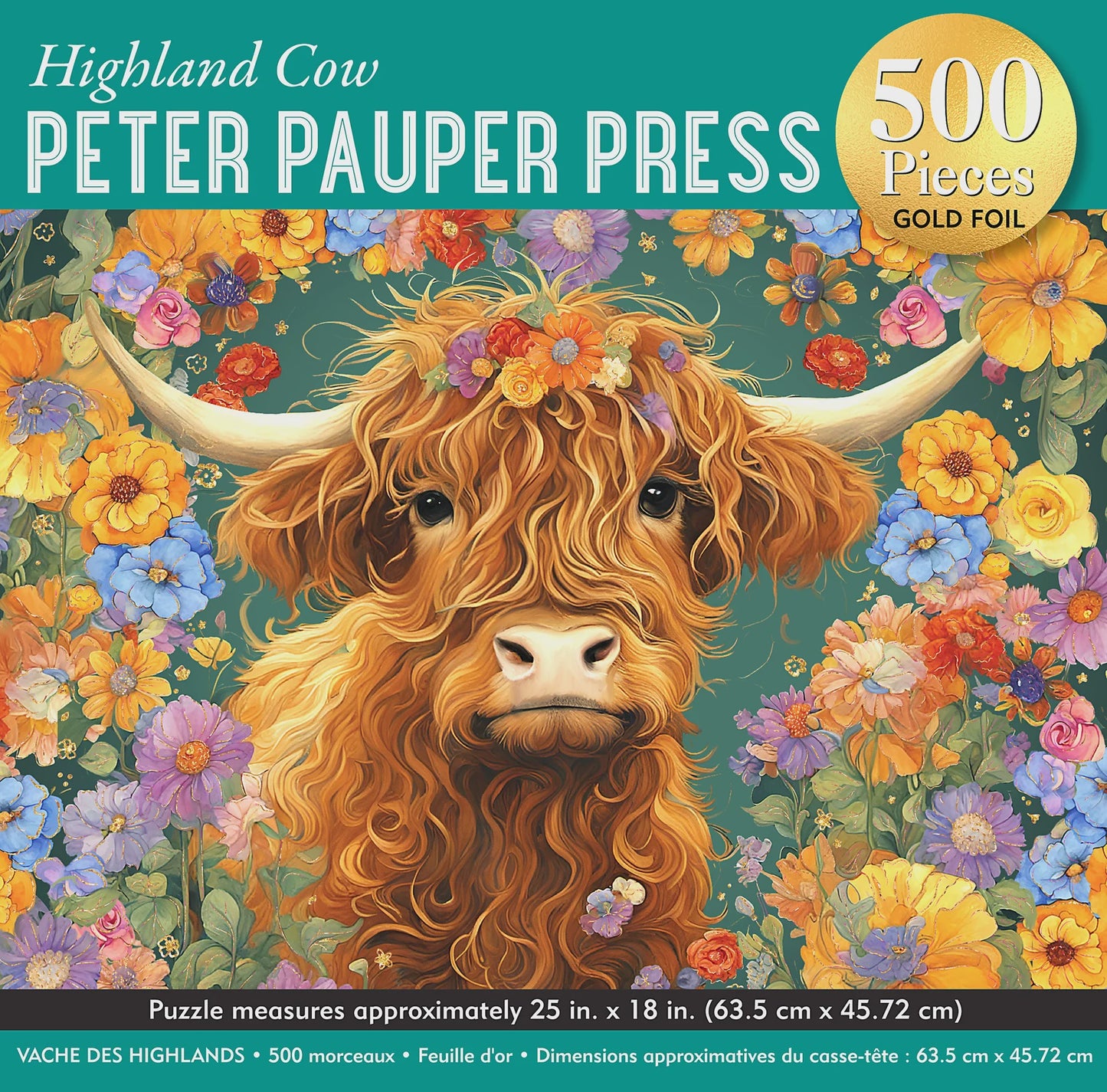 Peter Pauper 500pc Puzzle - Highland Cow