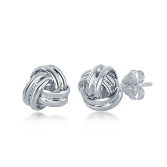 BD Sterling Silver 2 Wire Knot Studs
