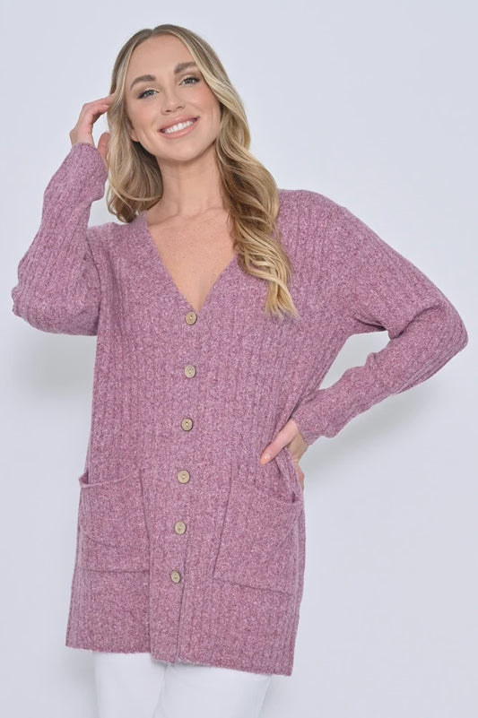 New U Collection Cardigan With Pocket Pink