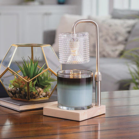 Candle Warmers Hobnail Silver Candle Warmer Lamp
