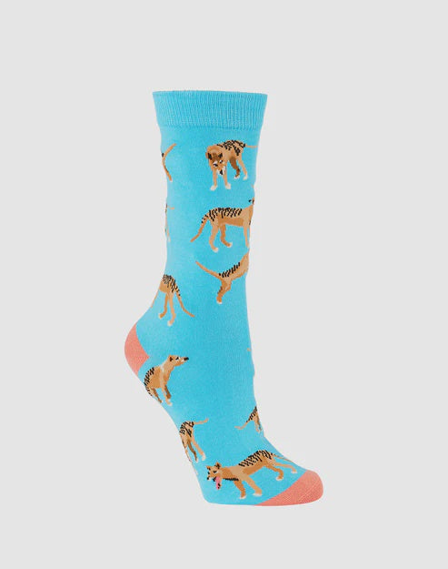 Bamboozld Womens Tassie Tiger Bamboo Sock Size 2-8