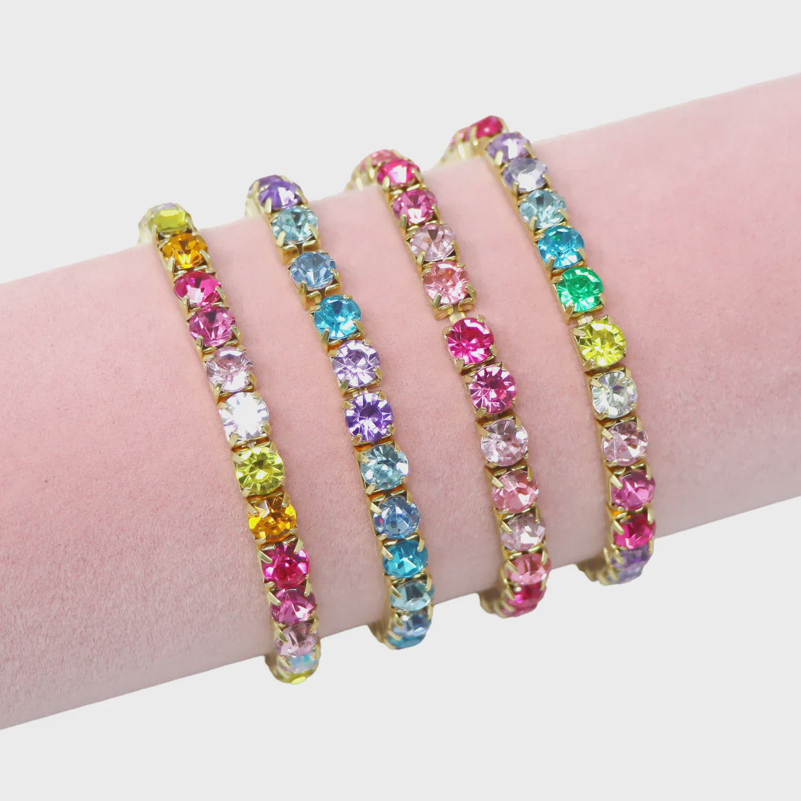 Pink Poppy Tween Dainty Luxury Bejewelled Bracelet