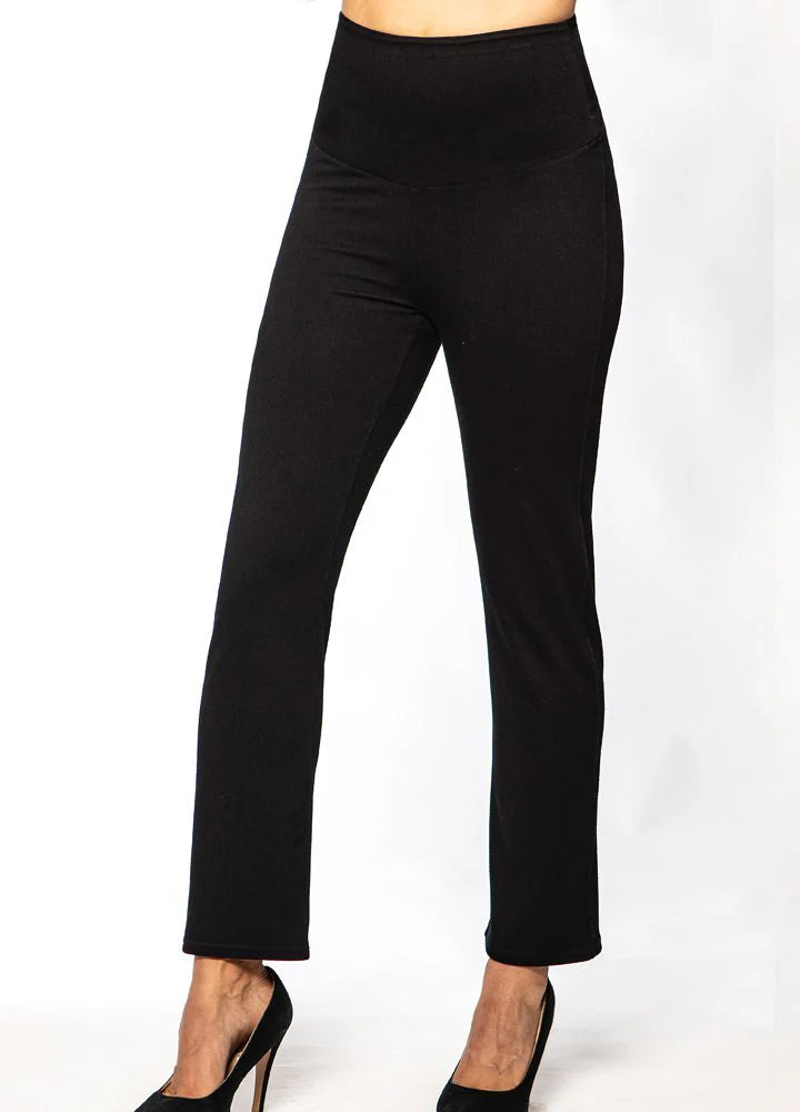 LaSculpte Ultra Soft Pull On Straight Pant - Black