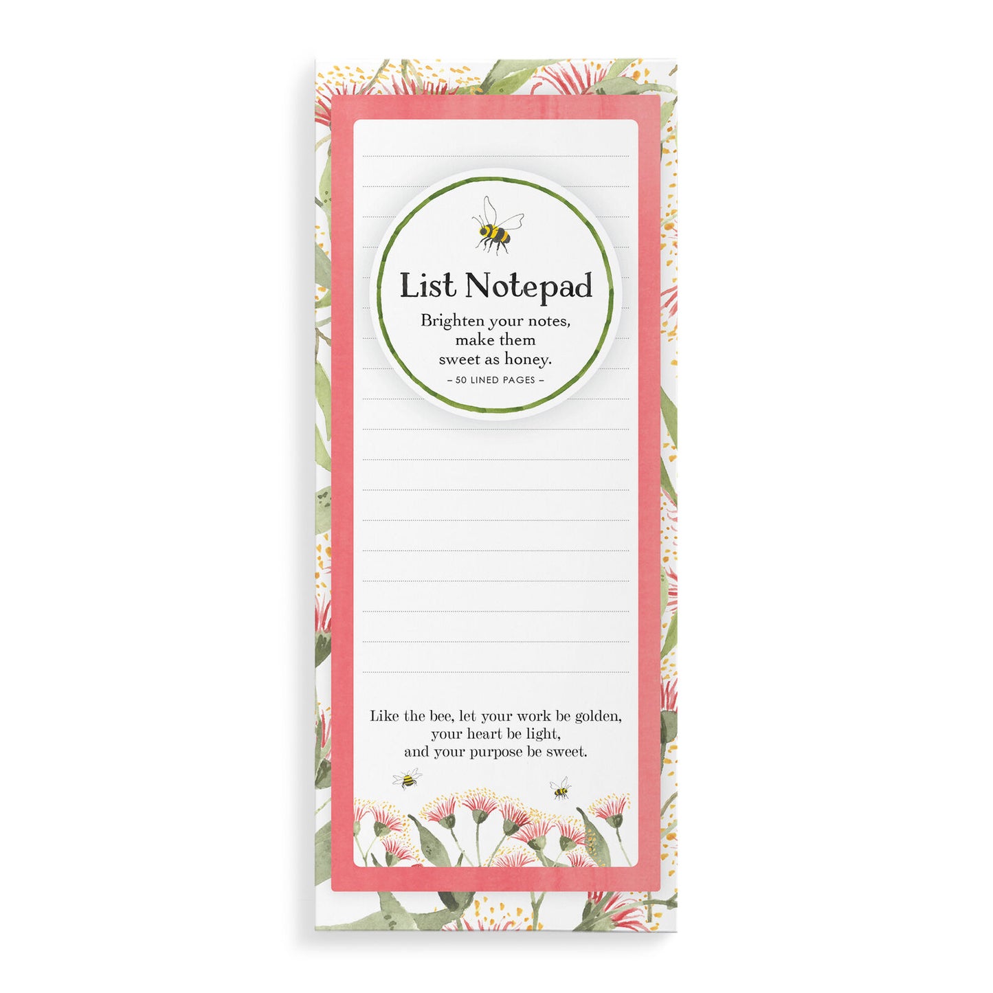 Affirmations Bee List Notepad