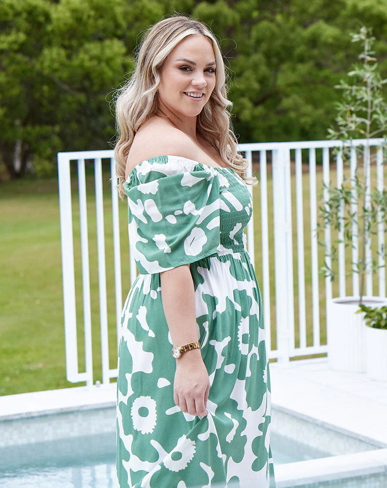 Bee Maddison Shae Dress - Green/Floral