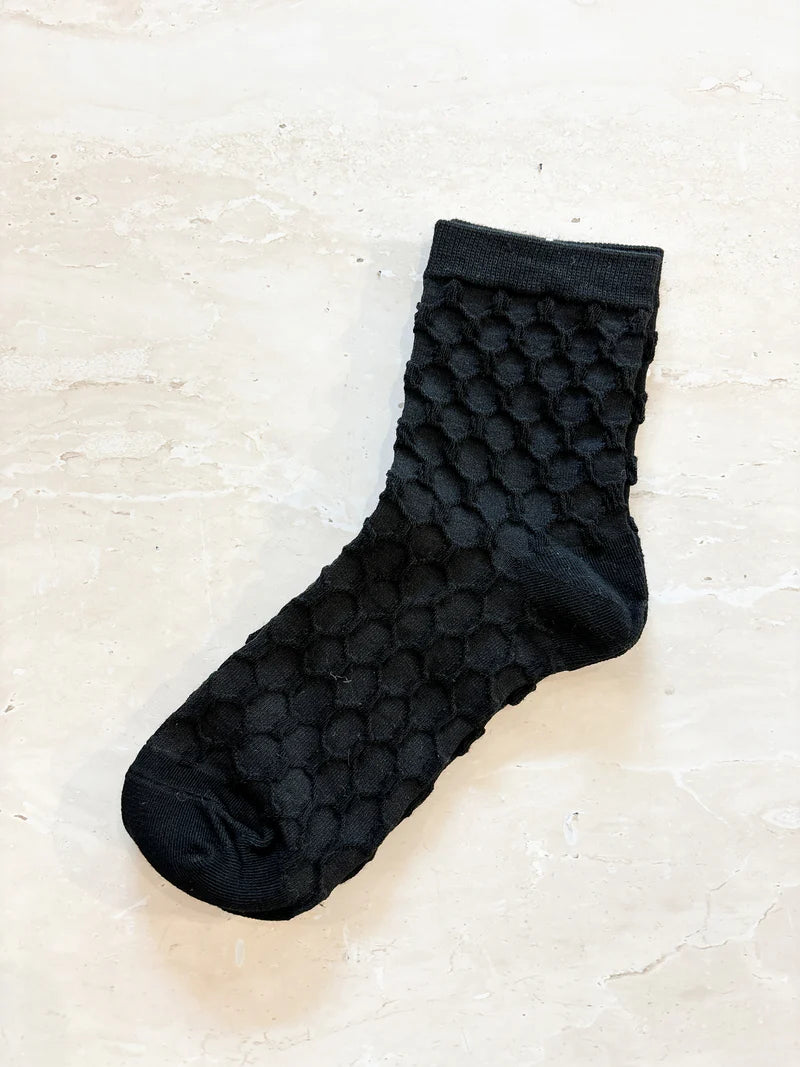Angels Whisper Hive Textured Winter Socks
