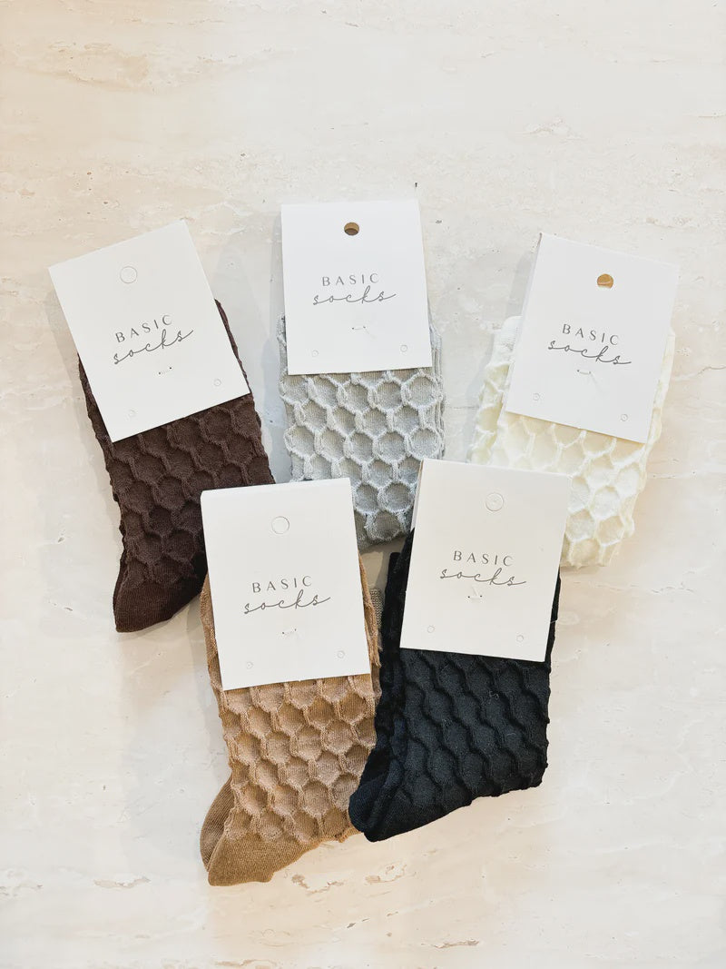 Angels Whisper Hive Textured Winter Socks