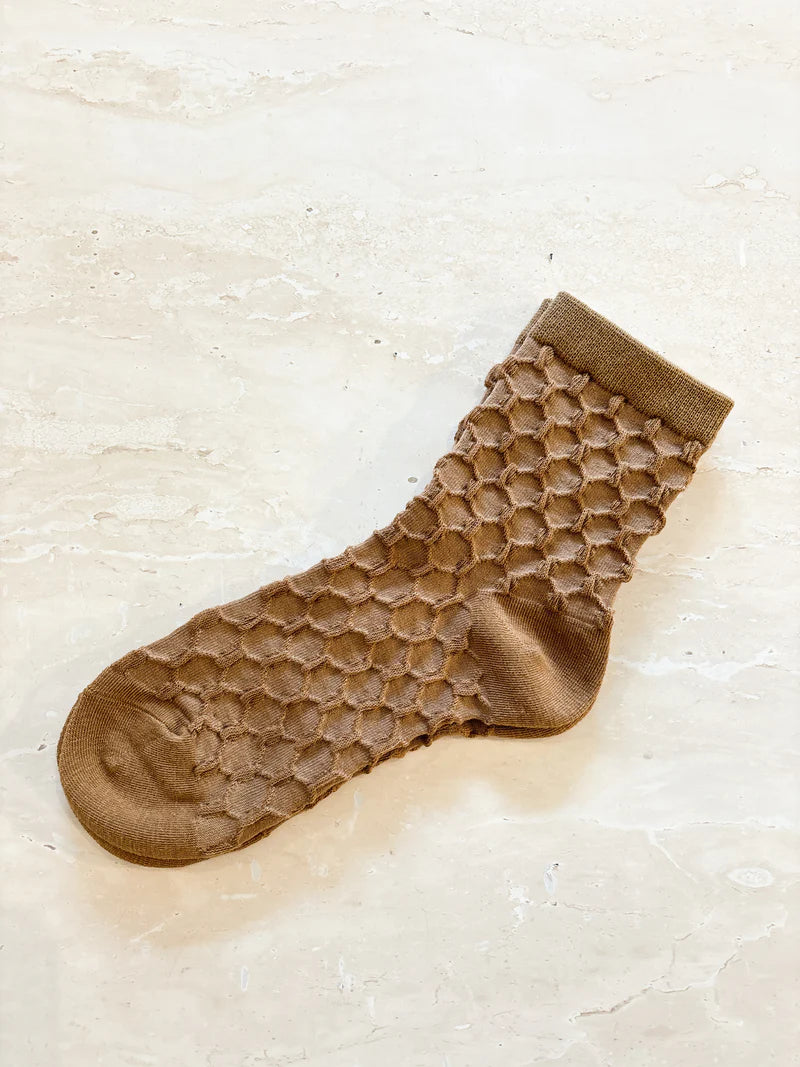 Angels Whisper Hive Textured Winter Socks