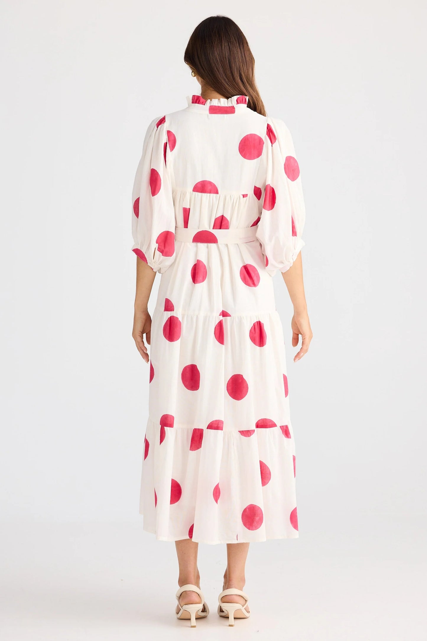 Brave + True Dottie Midi Dress Red Spot
