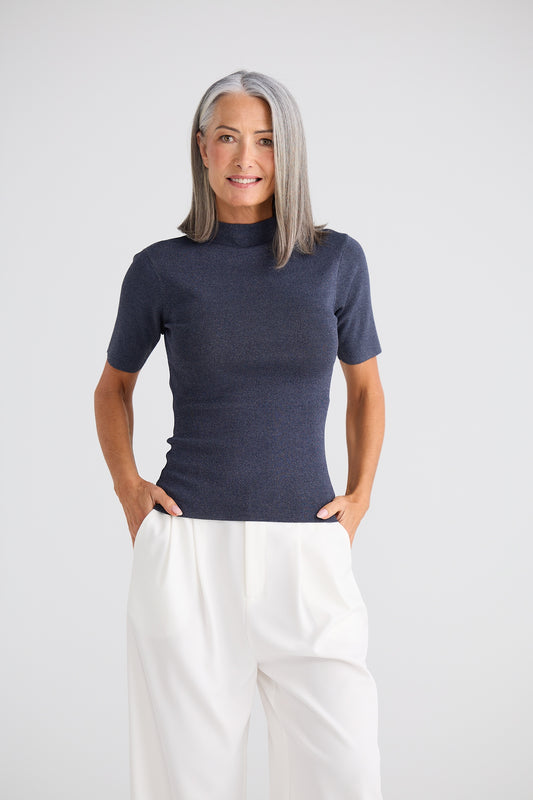 Brave + True Noah Knit Top - Charcoal Marle