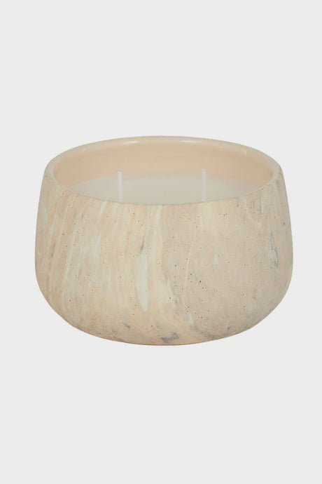 Elemental Berat Ceramic Candle Jar Sandalwood 12 x 7cm