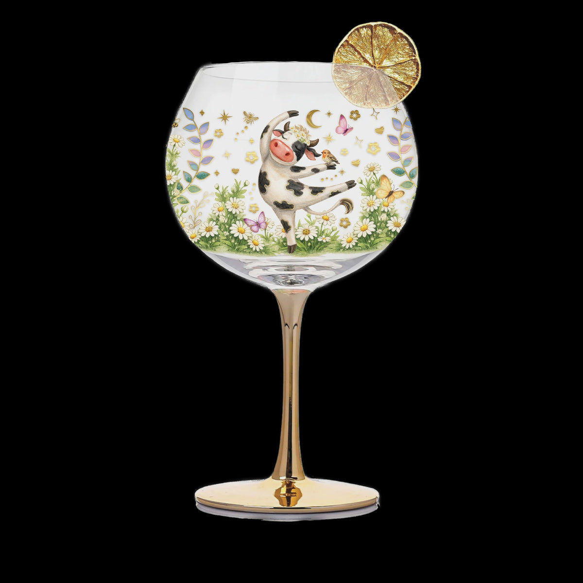 Lisa Pollock Golden Glamour Cocktail Glass - Calm Your Farm