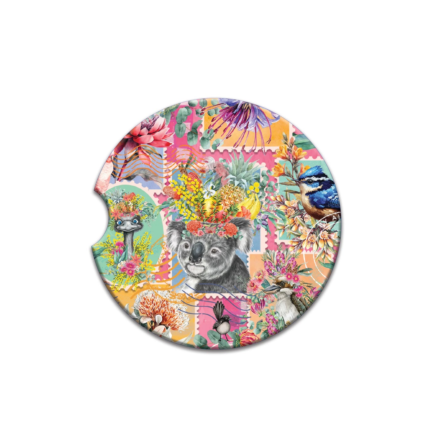 Lisa Pollock Car Coasters - Pretty Postage