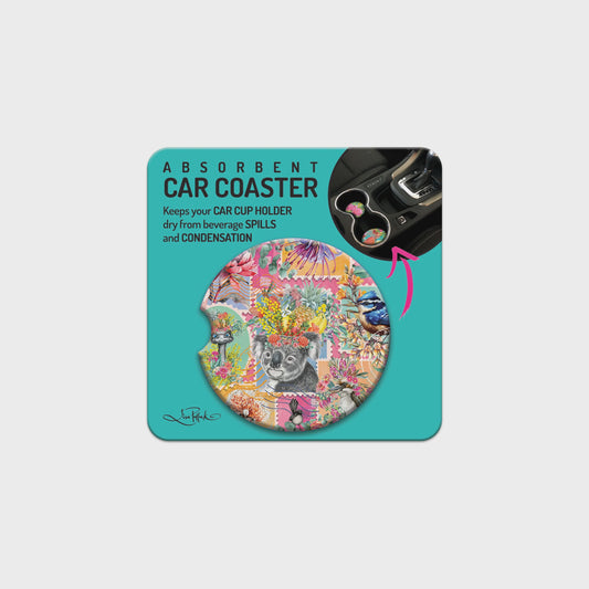 Lisa Pollock Car Coasters - Pretty Postage