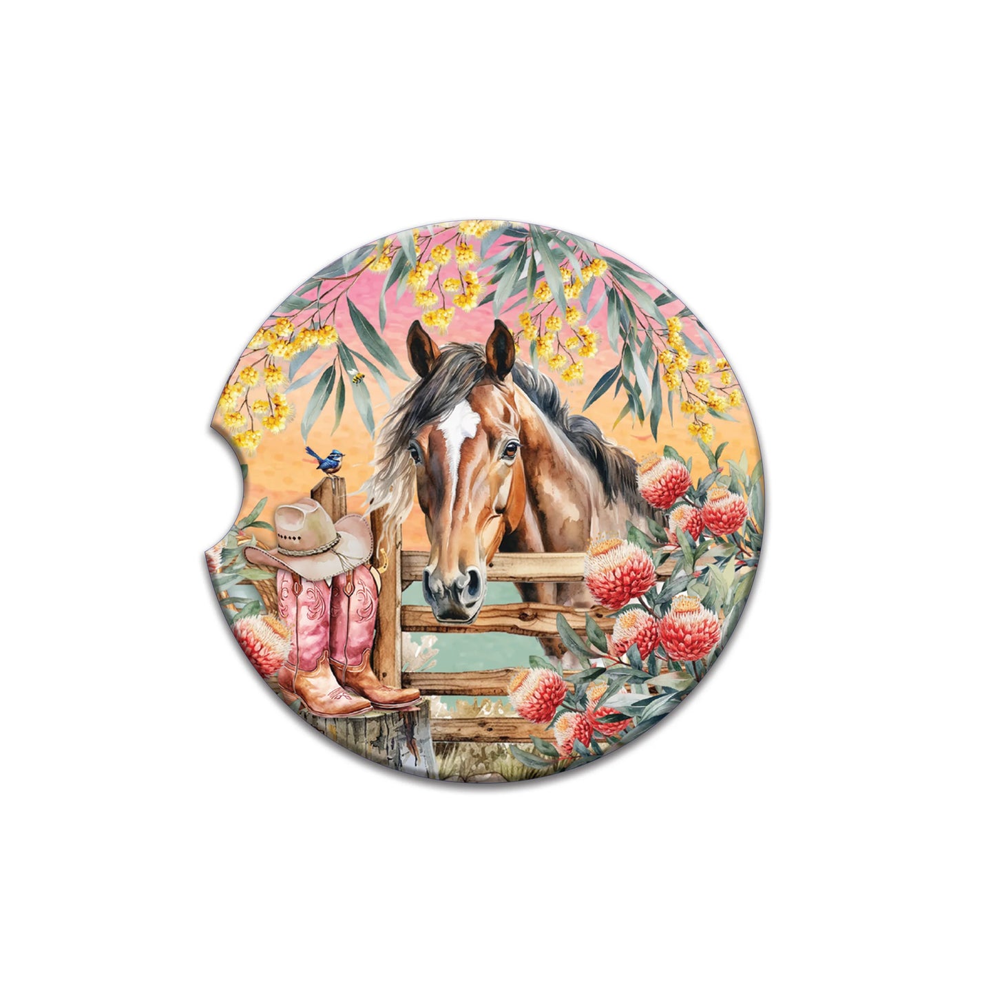 Lisa Pollock Car Coasters - Pretty Postage