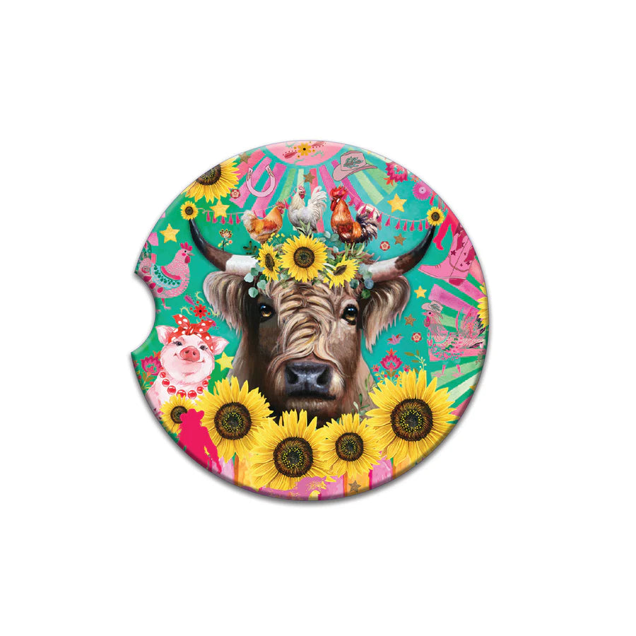 Lisa Pollock Car Coasters - Pretty Postage
