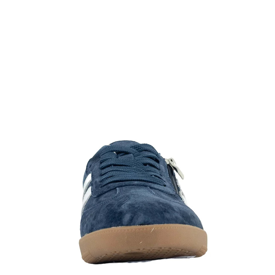 Just Bee Crystal Zip - Navy/White