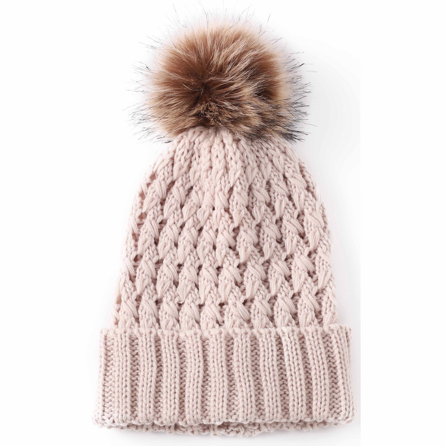 Inspire Natural Bobble Beanie1