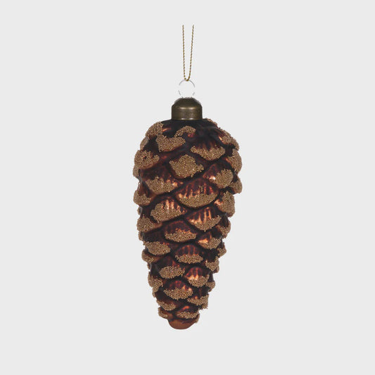 Holly & Ivy Burnt Copper Pinecone Bauble