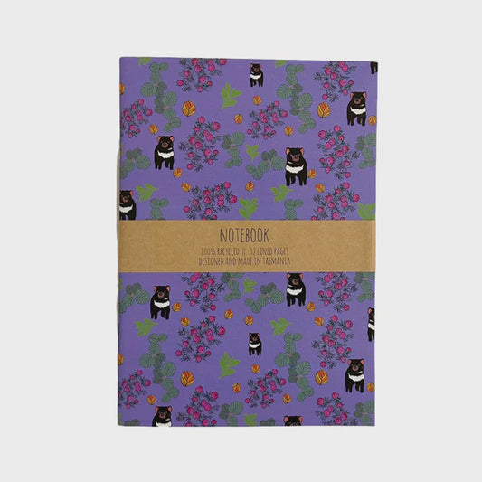 Red Parka 100% Recycled A5 Notebook Tasmanian Devil (2 designs)