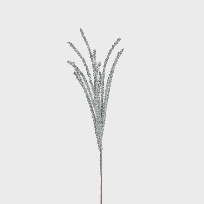 Holly & Ivy Flocked Spray - Sage