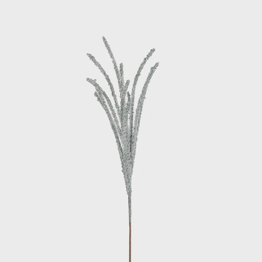 Holly & Ivy Flocked Spray - Sage