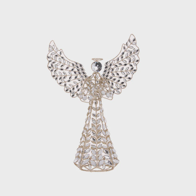 Holly & Ivy Silver Angel Tree Topper