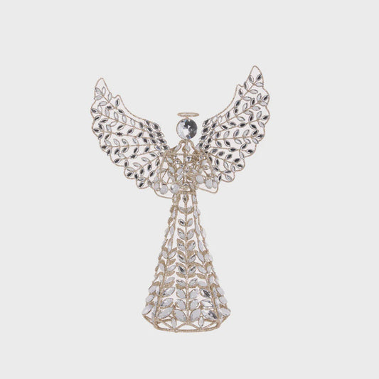 Holly & Ivy Silver Angel Tree Topper