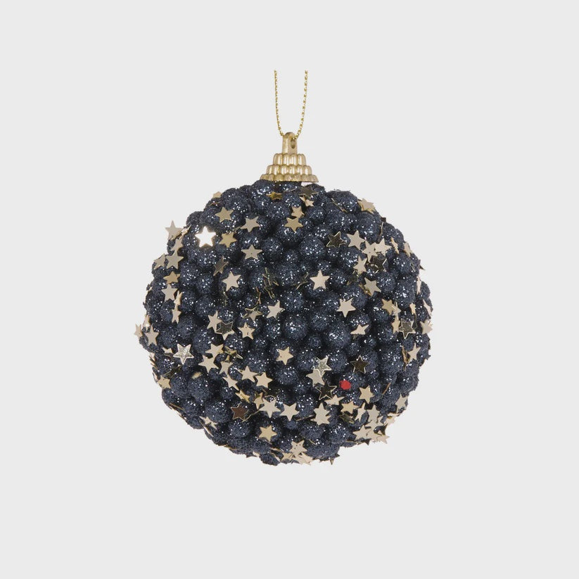 Holly & Ivy Mini Stars Bauble - Navy