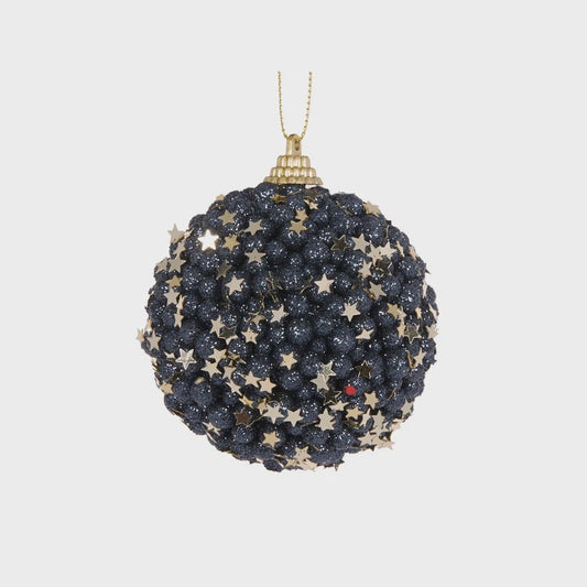 Holly & Ivy Mini Stars Bauble - Navy