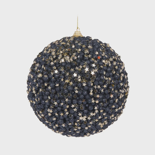 Holly & Ivy XL Stars Bauble - Navy