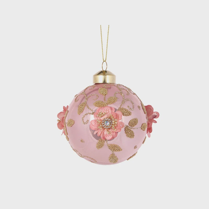 Holly & Ivy Pink Poppy Bauble