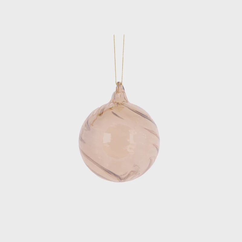 Holly & Ivy High Shine Round Bauble - Gold