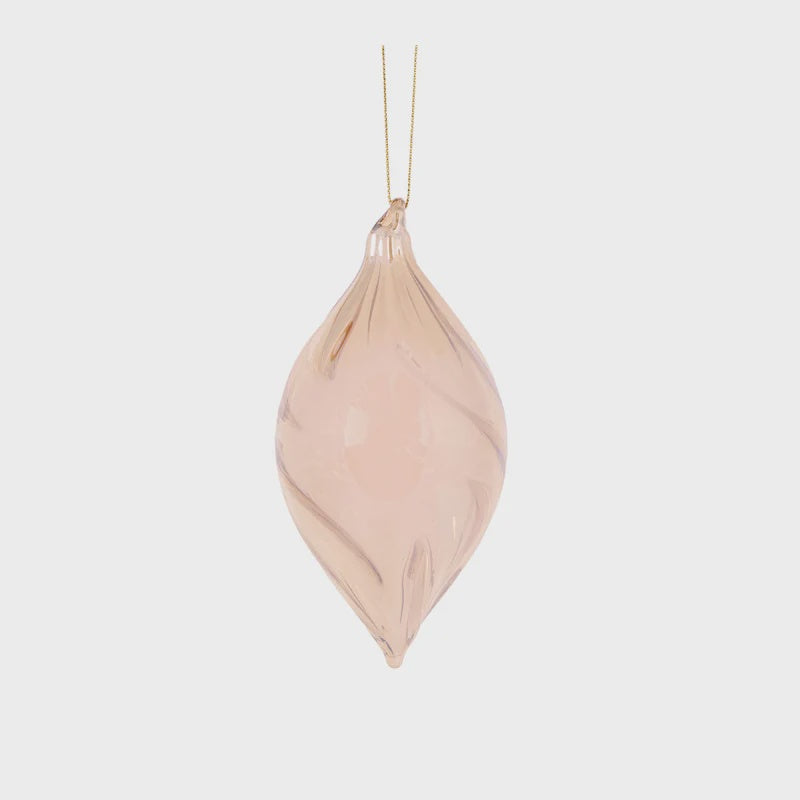 Holly & Ivy High Shine Drop Bauble - Gold