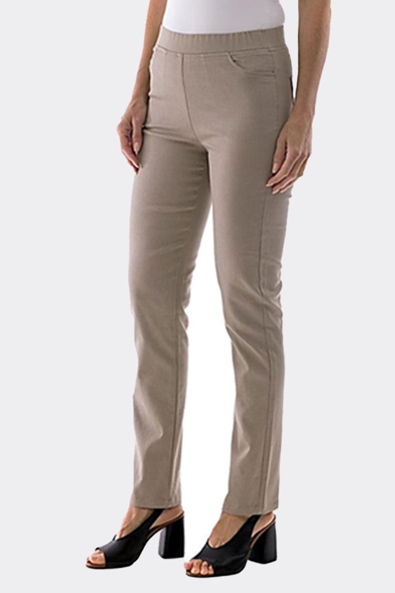 Cafe Latte Wider Leg Pull-on Pant