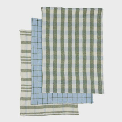 Assemble Kit Recycled Cotton Tea Towels - Olive