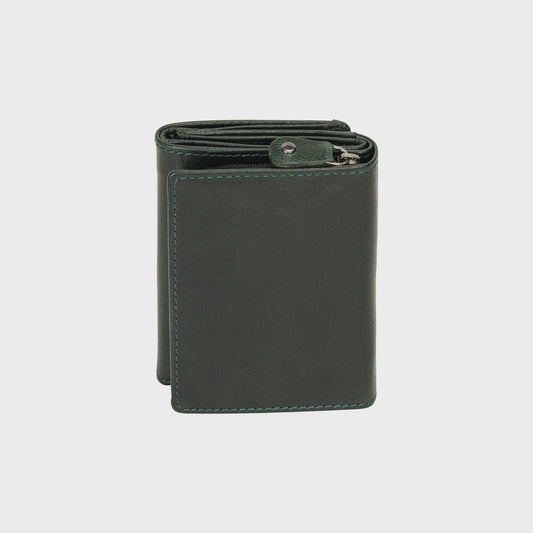 Greenwood Leather The Harvest Wallet - Bottle Green