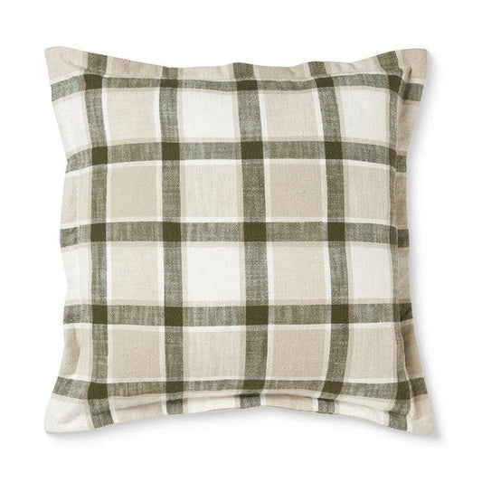 Madras Link Keaton Check Green Cushion