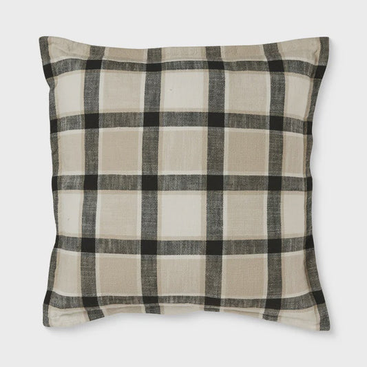 Madras Link Keaton Check Black Cushion