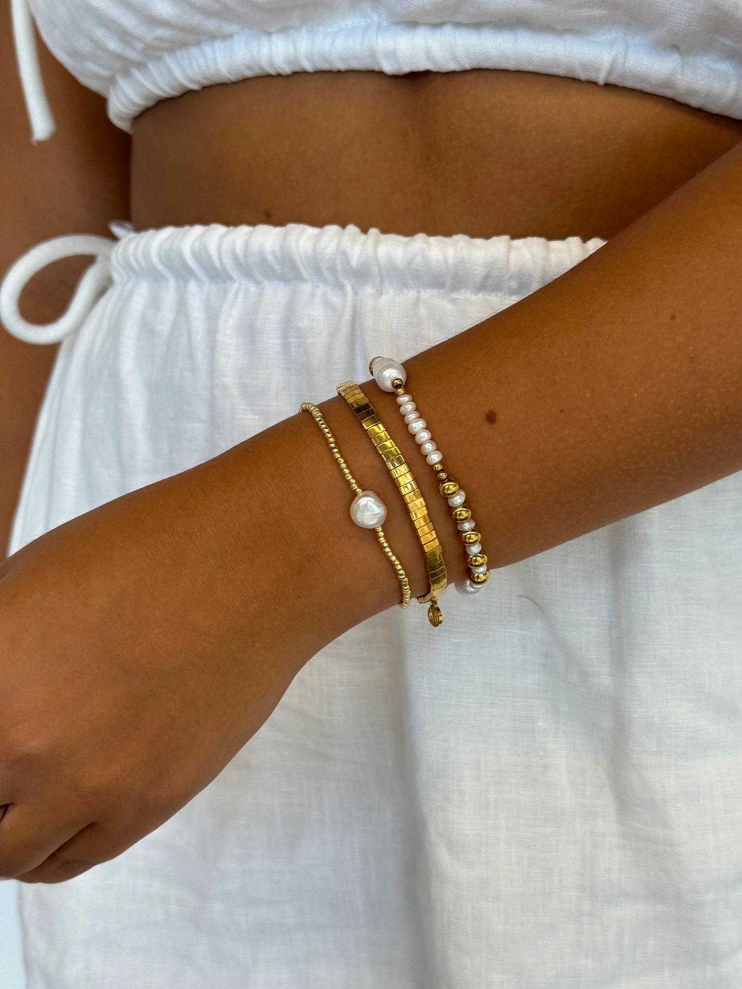 Zafino Tile Bracelet - Gold/Silver