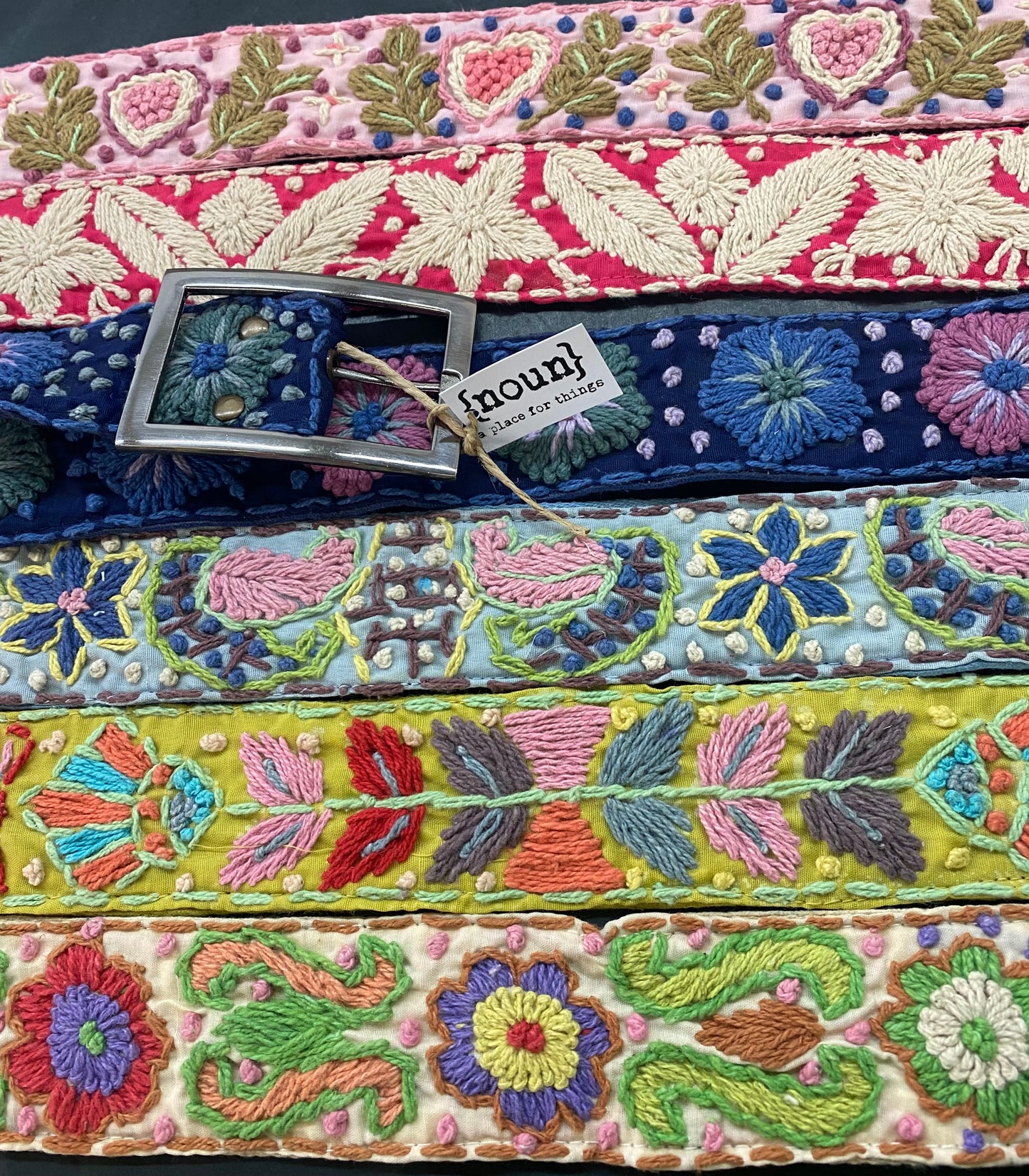 Cienna Cotton Embroidered Belt Assorted Designs
