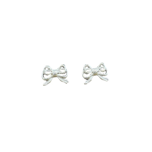 BD Sterling Silver Double Bow Studs
